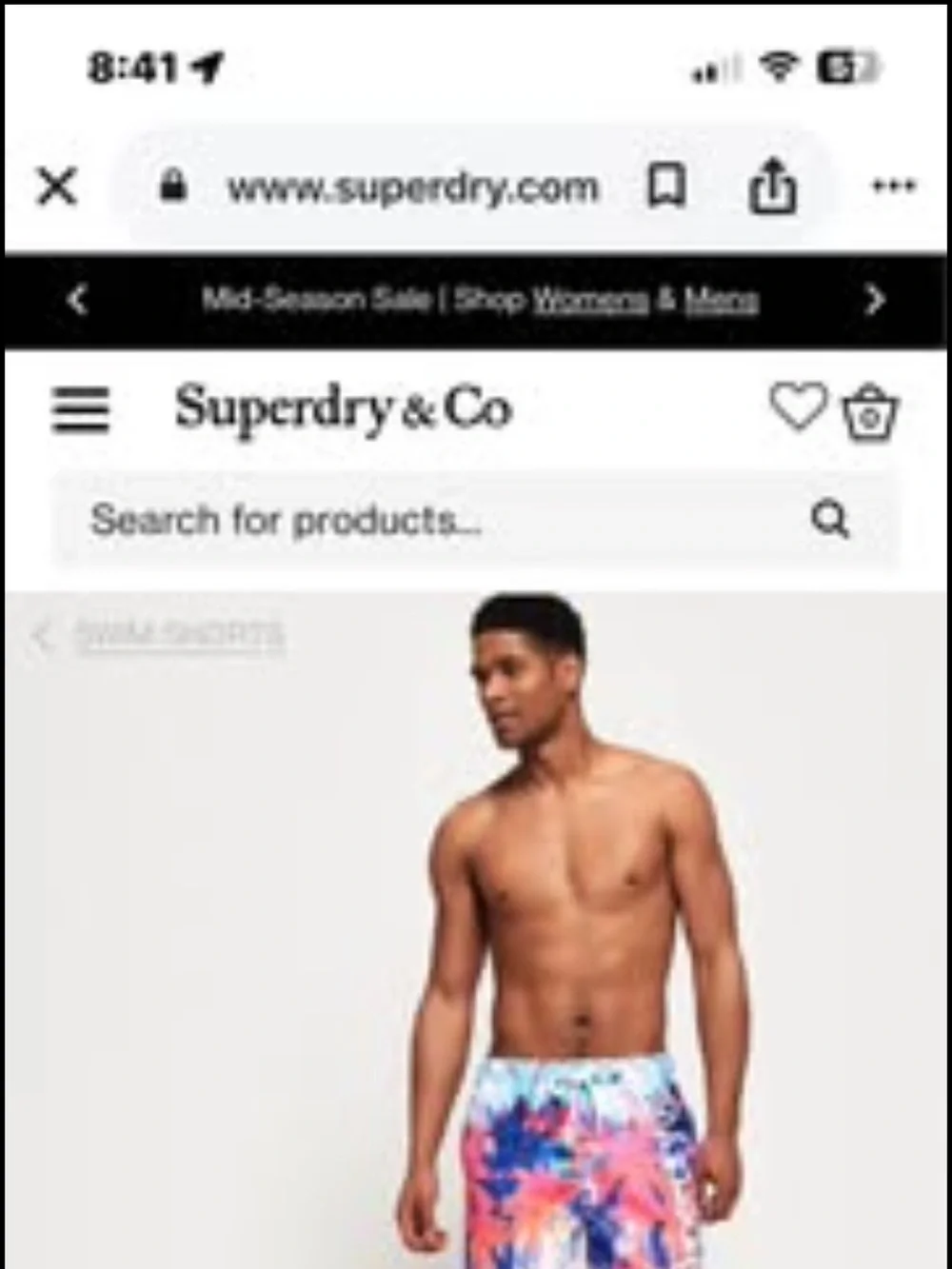 SUPERDRY MENS SWIM TRUNKS! 🩳 Sz M! Very Good Condition!
